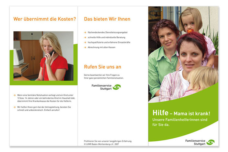Logo-ReDesign. Konzeption und Gestaltung der Fotostrecke und des Flyers